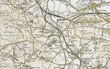 Old map of Menston in 1903-1904