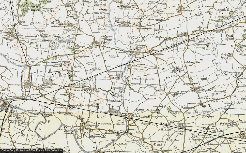 Old Map of Menthorpe, 1903 in 1903