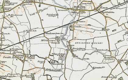 Old map of Menthorpe in 1903