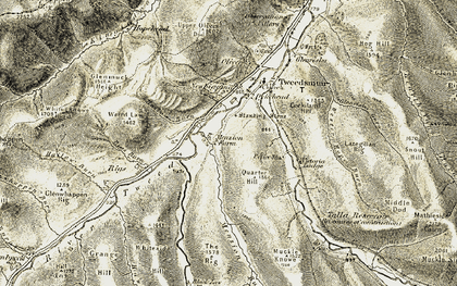 Old map of Lategillan Rig in 1904