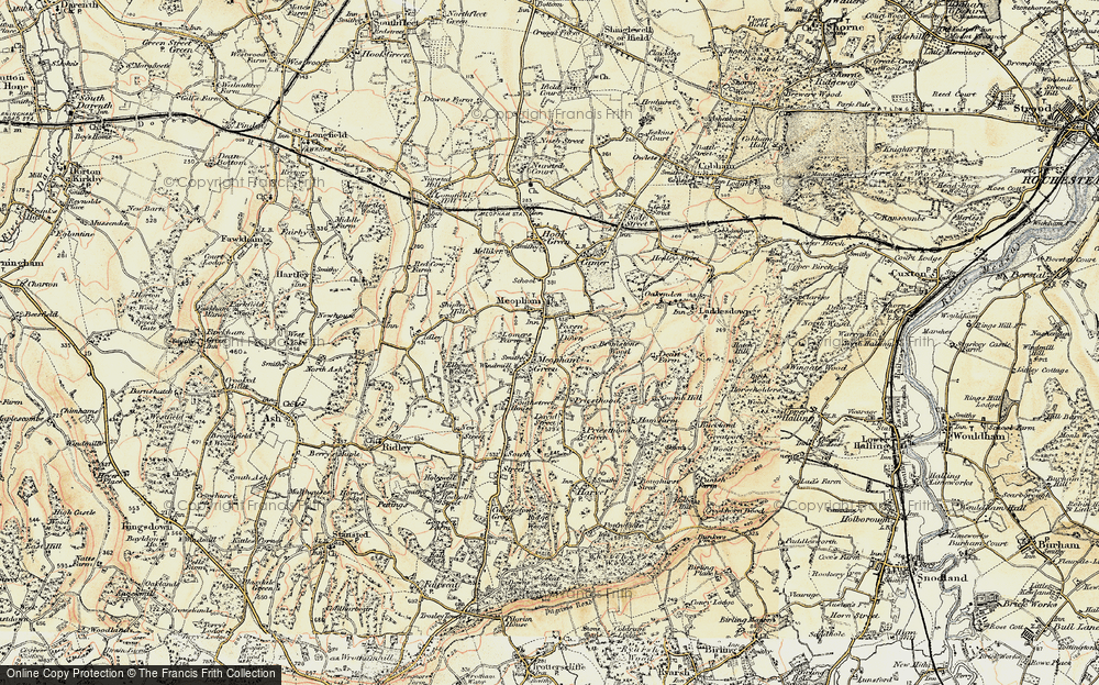 Old Map of Meopham, 1897-1898 in 1897-1898