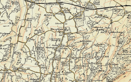 Old map of Meopham in 1897-1898