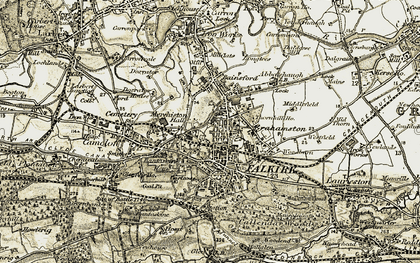 Old map of Merchiston in 1904-1907