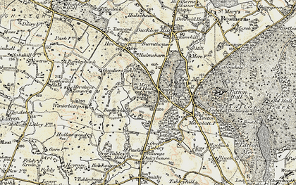 Old map of Mere in 1902-1903