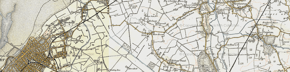 Old map of Mere Brow in 1902-1903