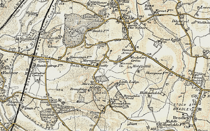 Old map of Mere Green in 1899-1902
