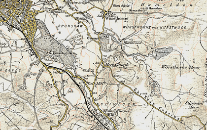 Old map of Mereclough in 1903