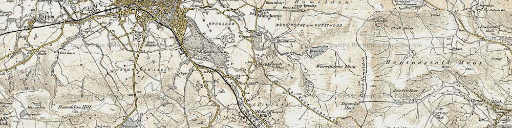 Old map of Mereclough in 1903