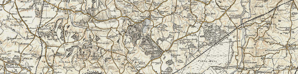 Old map of Merehead in 1902