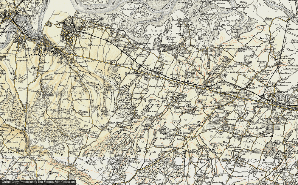 Old Map of Meresborough, 1897-1898 in 1897-1898