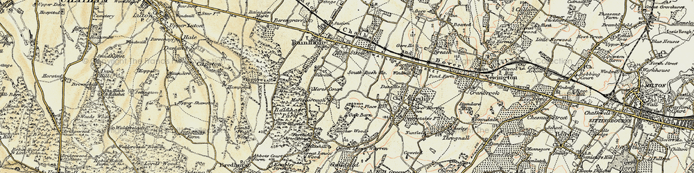 Old map of Meresborough in 1897-1898