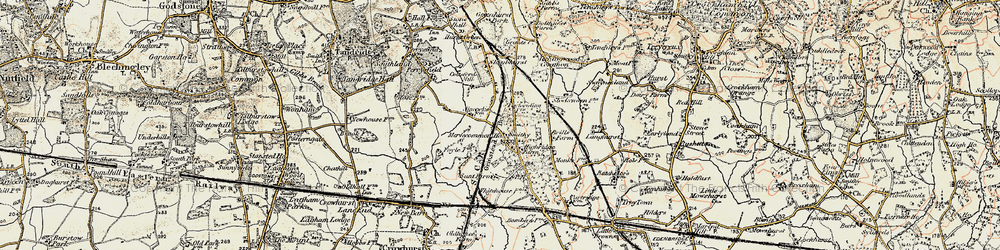 Old map of Merle Common in 1898-1902