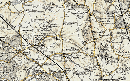 Old map of Merrington in 1902