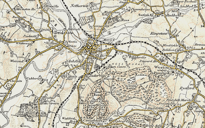 Old map of Merrivale in 1899-1900