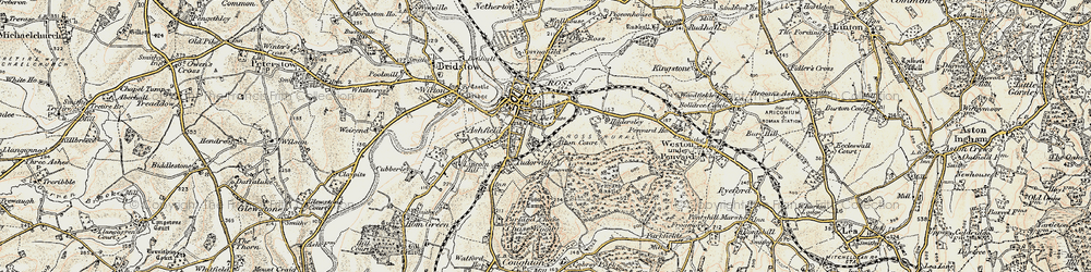 Old map of Merrivale in 1899-1900