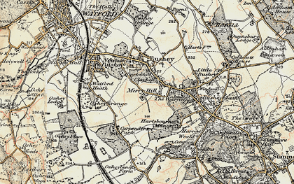Old map of Merry Hill in 1897-1898