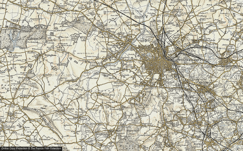 Old Map of Merry Hill, 1902 in 1902