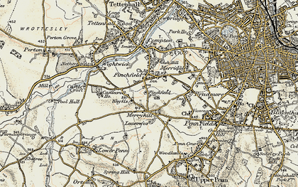 Old map of Merry Hill in 1902