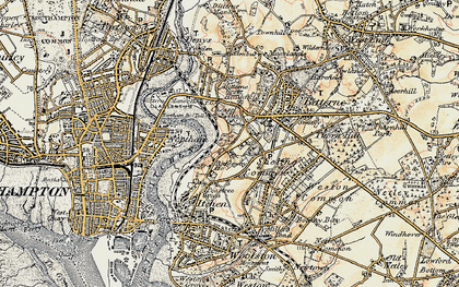 Old map of Merry Oak in 1897-1909