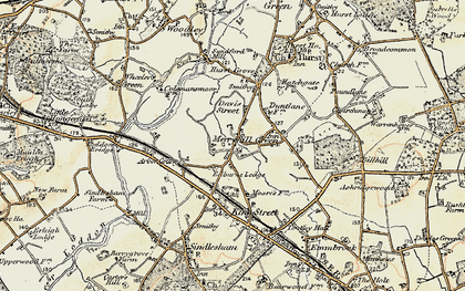 Old map of Merryhill Green in 1897-1909