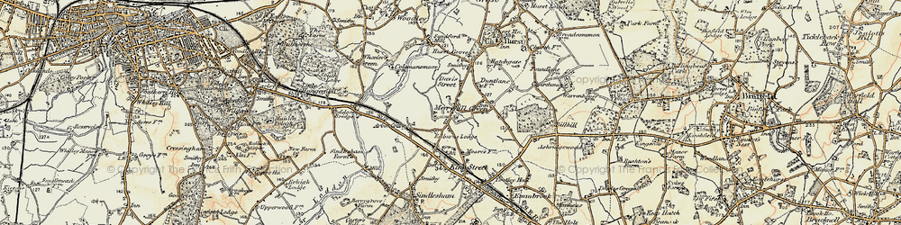 Old map of Merryhill Green in 1897-1909