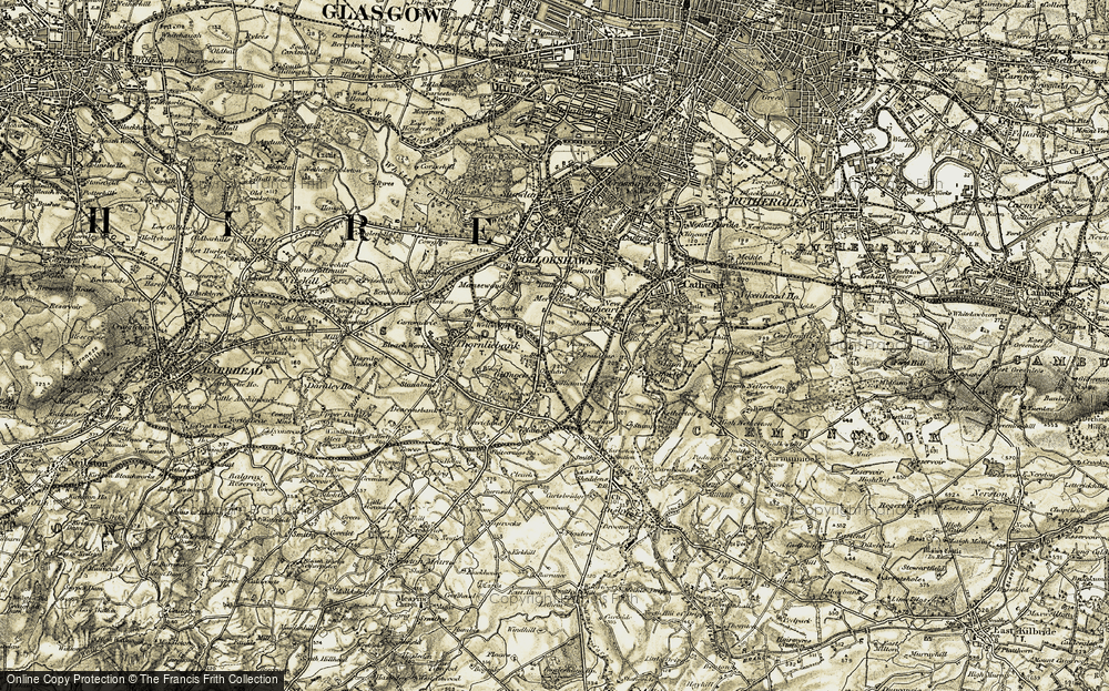 Old Map of Merrylee, 1904-1905 in 1904-1905
