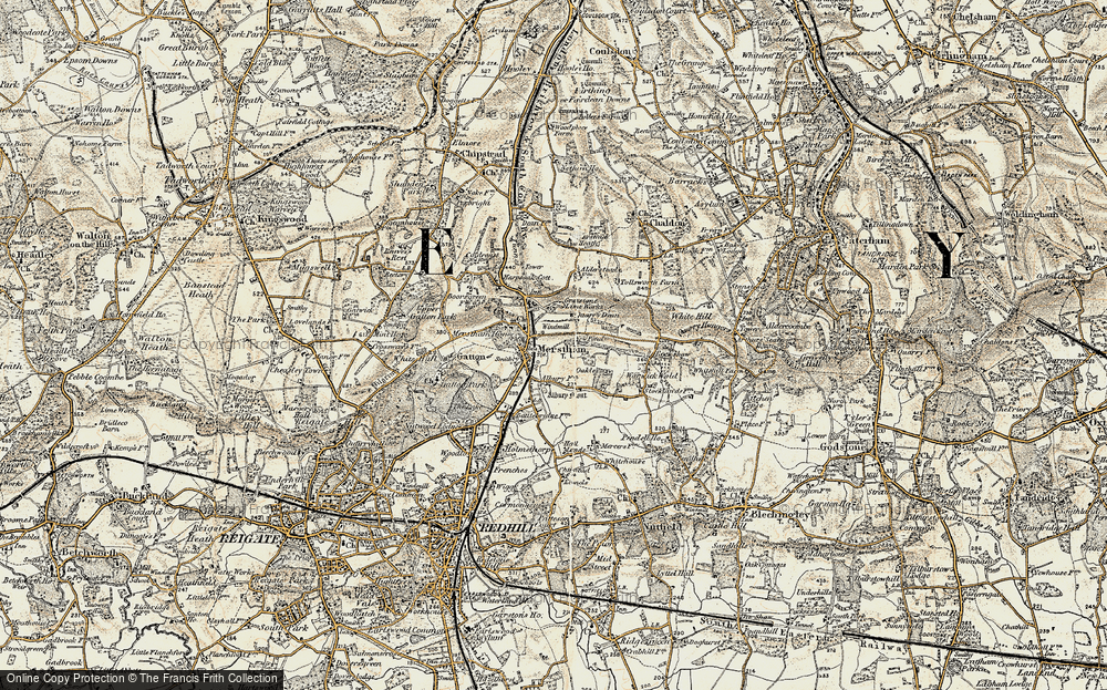 Old Map of Merstham, 1898-1902 in 1898-1902
