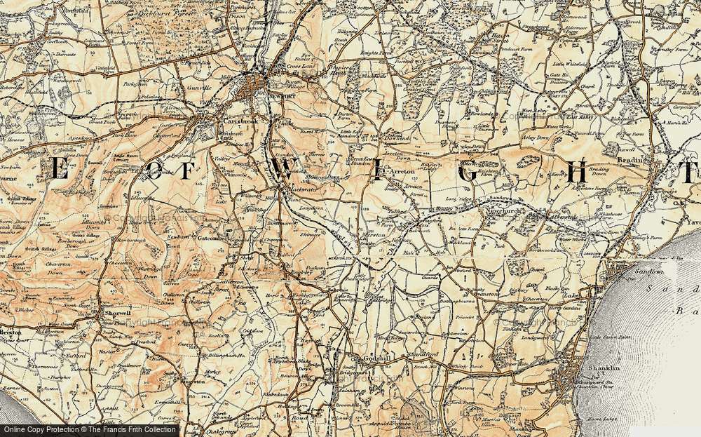 Old Map of Merstone, 1899 in 1899