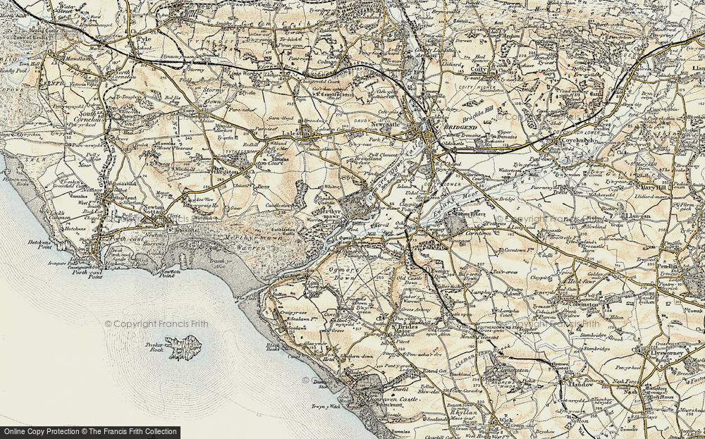 Old Map of Merthyr Mawr, 1900-1901 in 1900-1901