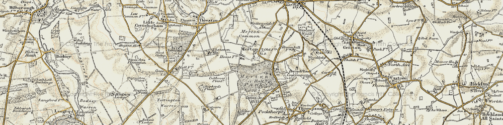 Old map of Broadflash in 1901-1902