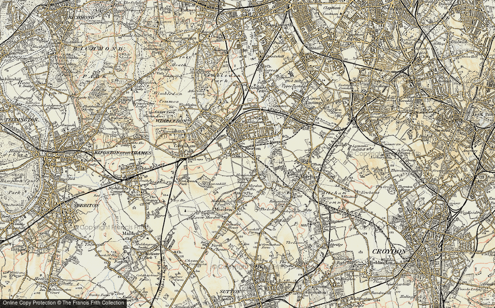 Old Map of Merton Park, 1897-1909 in 1897-1909