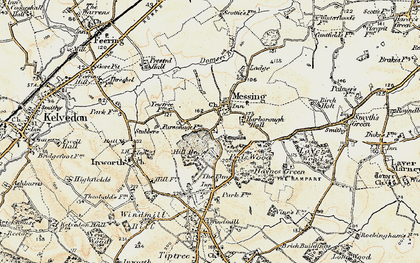 Old map of Messing in 1898-1899