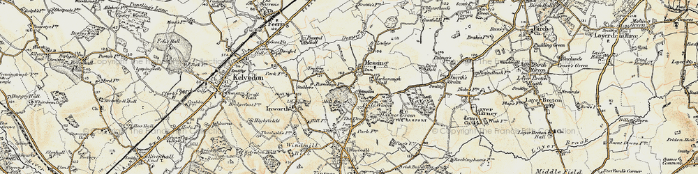 Old map of Messing in 1898-1899