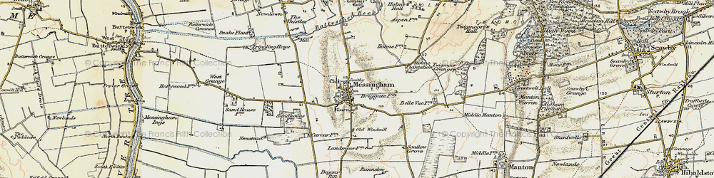 Old map of Messingham in 1903