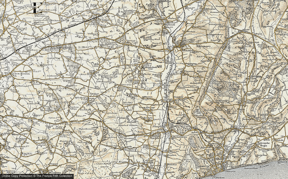 Old Map of Metcombe, 1899 in 1899