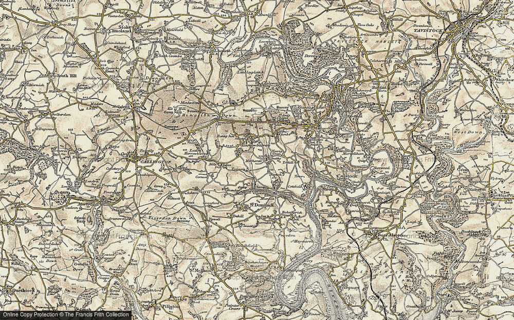 Old Map of Historic Map covering Treragin in 1899-1900