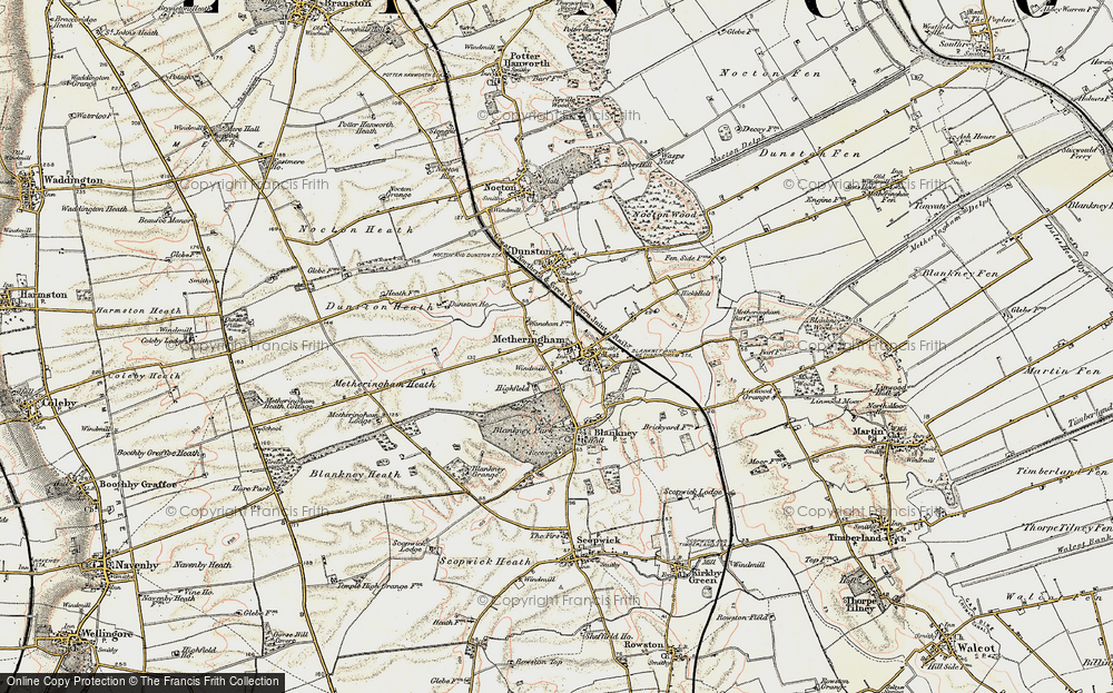 Old Map of Metheringham, 1902-1903 in 1902-1903