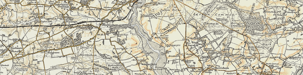 Old map of Methersgate in 1898-1901