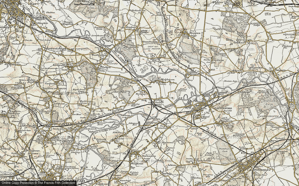 Old Map of Methley, 1903 in 1903