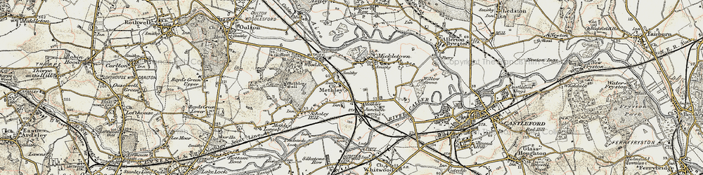 Old map of Methley in 1903