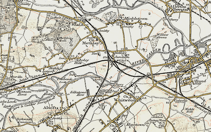 Old map of Methley Junction in 1903