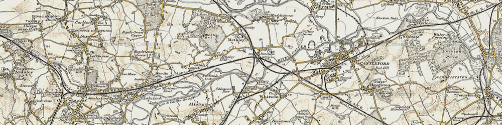 Old map of Methley Junction in 1903
