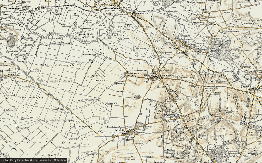 Old Map of Methwold Hythe, 1901-1902 in 1901-1902