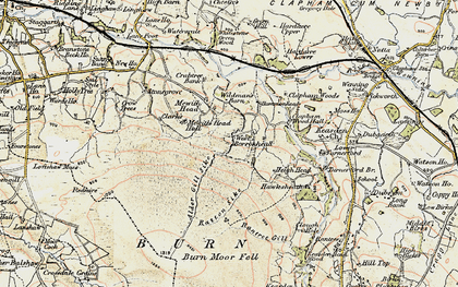 Old map of Burn Moor Fell in 1903-1904