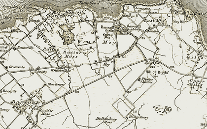 Old map of Mey in 1912
