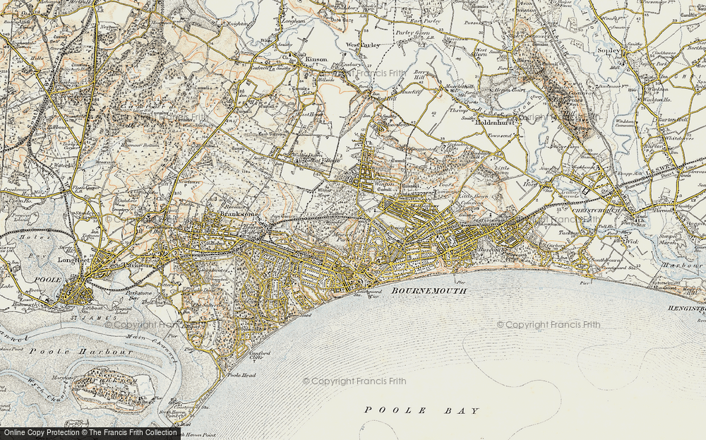 Old Map of Meyrick Park, 1899-1909 in 1899-1909