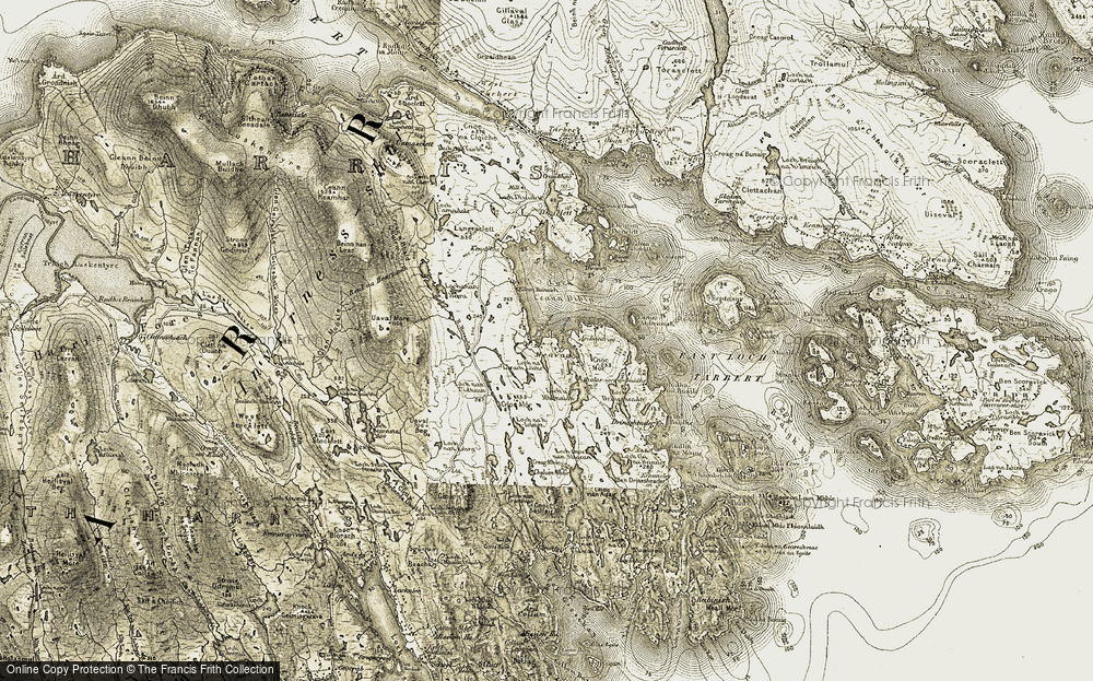 Old Map of Miabhaig, 1908-1911 in 1908-1911