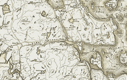 Old map of Beinn Miabhaig in 1911