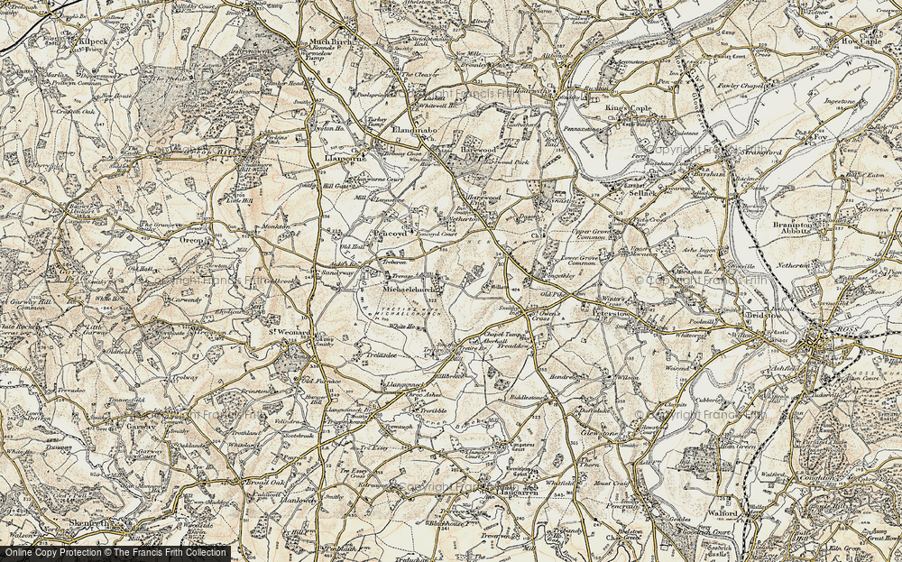 Old Map of Michaelchurch, 1899-1900 in 1899-1900