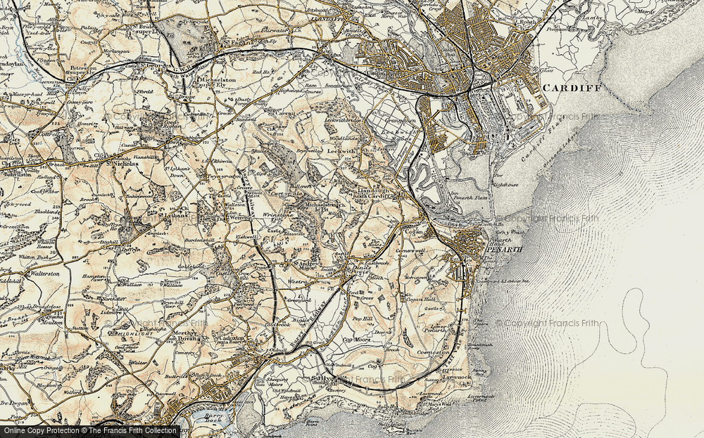 Old Map of Michaelston-le-Pit, 1899-1900 in 1899-1900